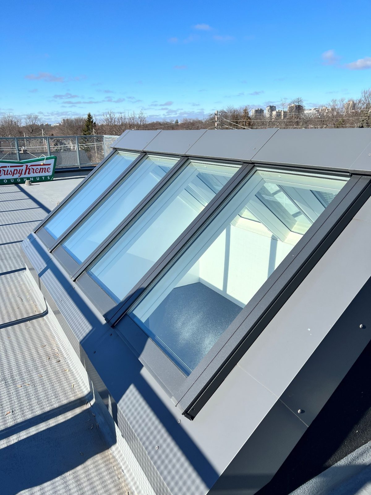 VELUX Modular Skylight ridgelight installed on a commercial building in Toronto